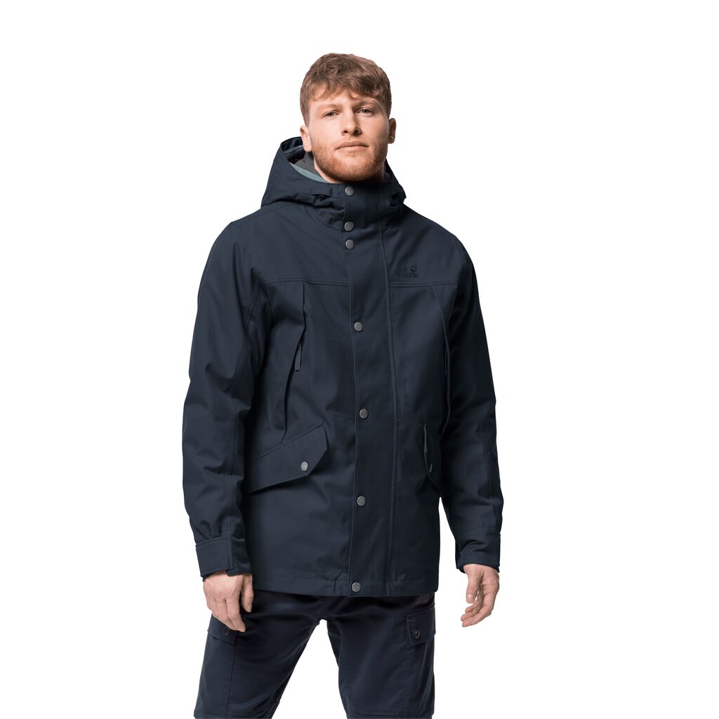 Jack Wolfskin CLIFTON HILL Férfi Télikabát Kék - GFYBOR-635